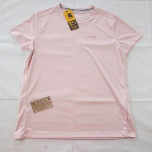 Carhartt Force Women's Sun Defender Relaxed Fit Short Sleeve T-Shirt Soft Rose T